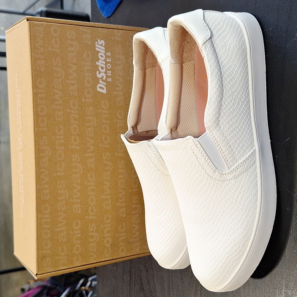 Dr Scholl's white comfort slip on Madison sneakers 8.5